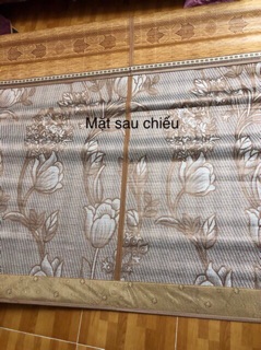 Chiếu trúc tăm vân 2 mặt đế lụa.(Cam kết hàng chuẩn)