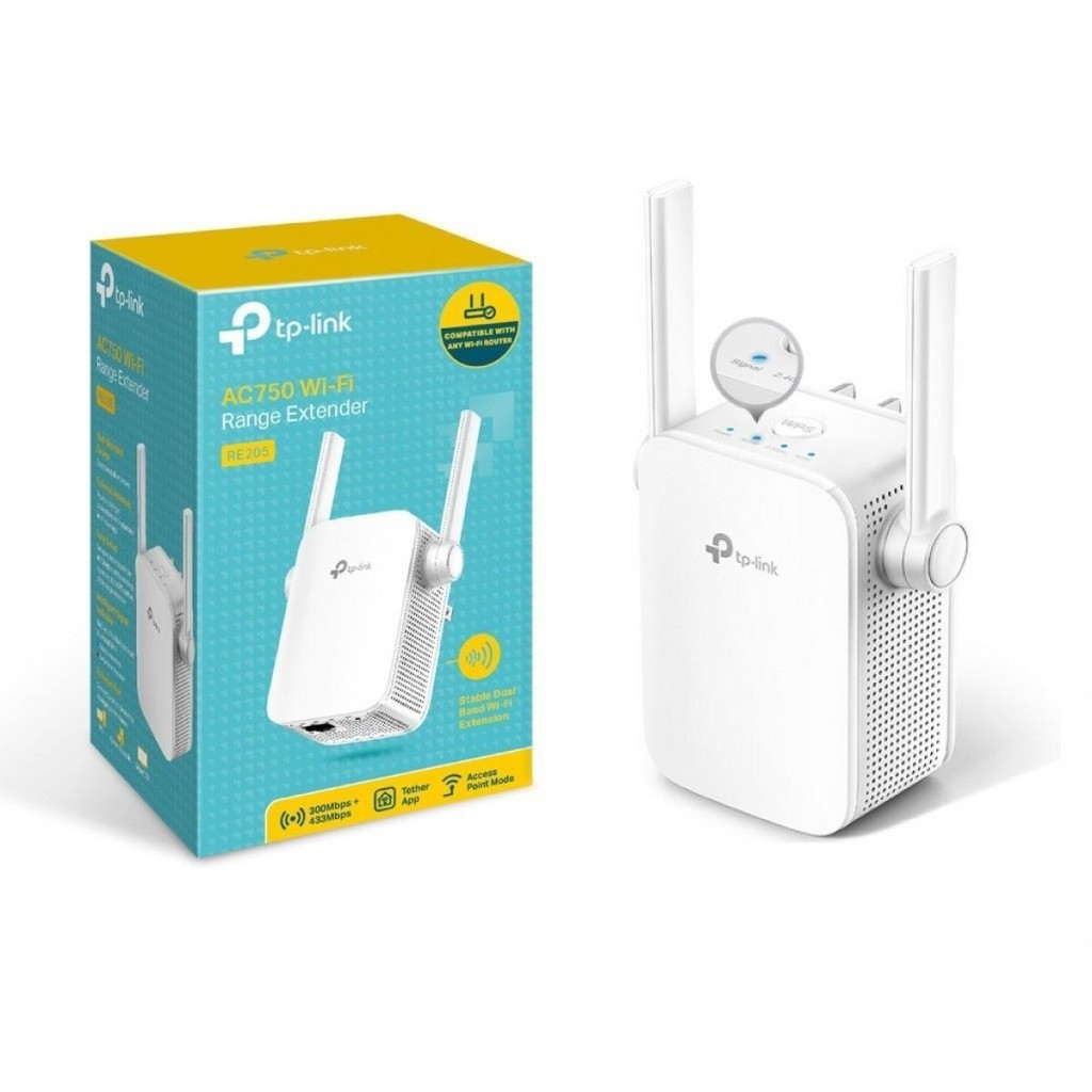 Bộ phát wifi Tplink RE205 băng tần kép, chuẩn AC 750Mbps. Chính hãng, BH 24 tháng