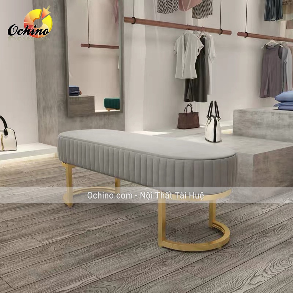 Ghế Băng Dài, Ghế Ngồi Chờ Cách Điệu Chân Vàng Siêu Sang Chảnh với chiều dài 80cm,1m2 hay 1m6