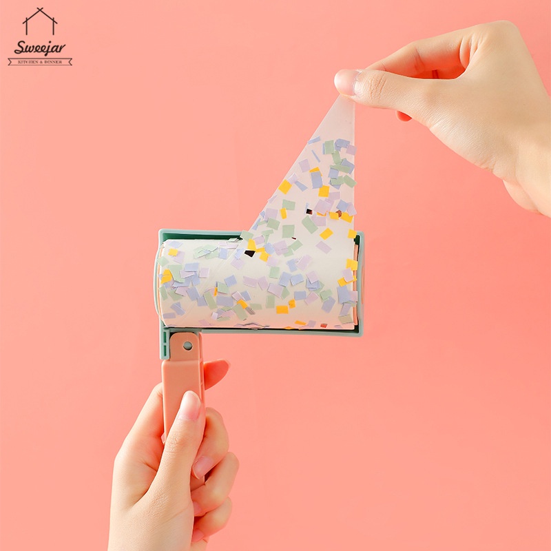 Cây lăn bụi/ xơ vải tĩnh điện SWEEJAR thiết kế 2 trong 1 đa năng tiện lợi chất lượng cao