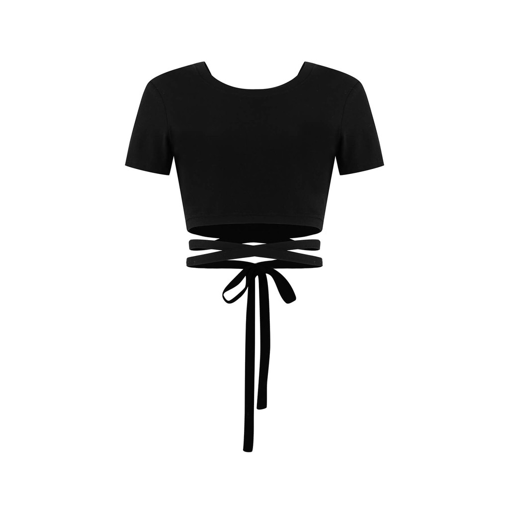 Áo Croptop Xẻ Lưng Buộc Eo Vientran Lamer V61R21H017