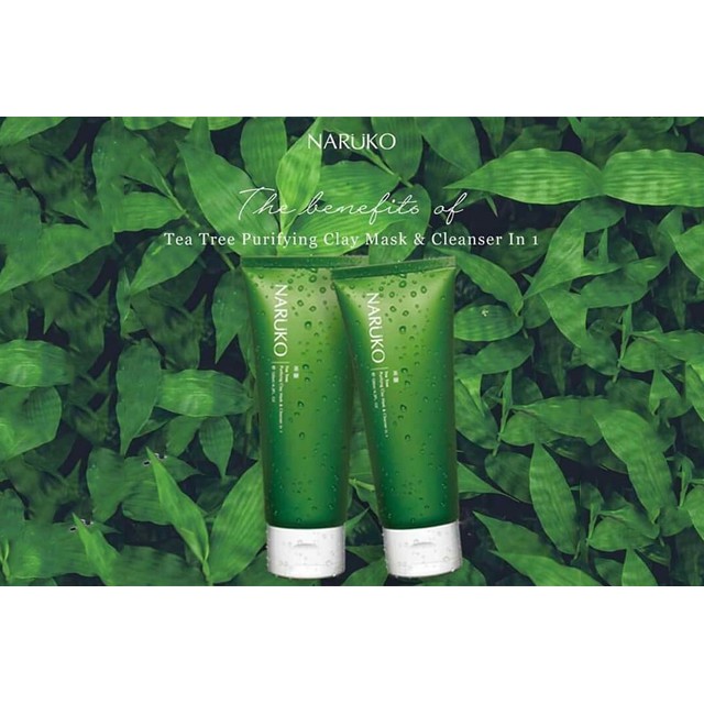 Sữa Rửa Mặt Naruko Tea Tree Purifying Clay Mask & Cleanser In 1 Chiết Xuất Tràm Trà 120g KBeauty