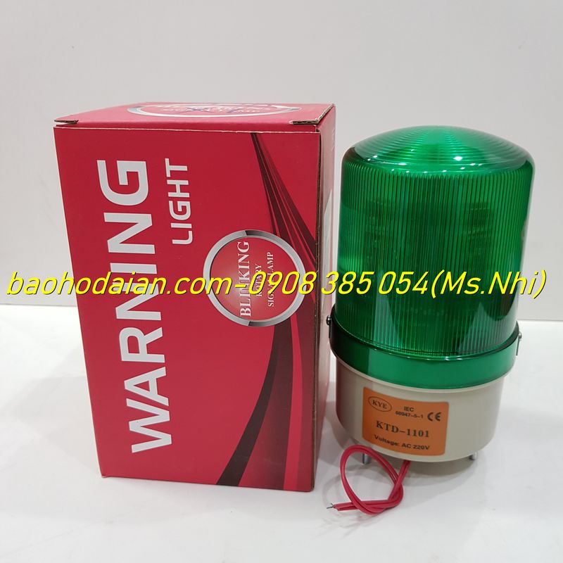 Đèn Xoay Báo Hiệu KTD-1101- 220V  Hình thật, có sẵn