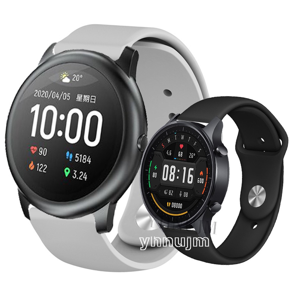 Dây silicon thay thế cho đồng hồ galaxy watch 3/Xiaomi Haylou Solar/galaxy watch active2/huawei GT/GT2/GT2e