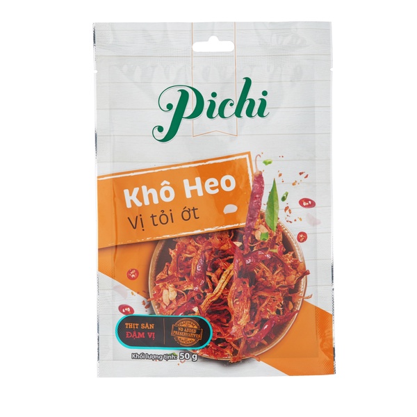 Khô heo vị tỏi ớt đồ ăn vặt Pichi gói 50g dai ngon đậm đà ZonzonFood | BigBuy360 - bigbuy360.vn