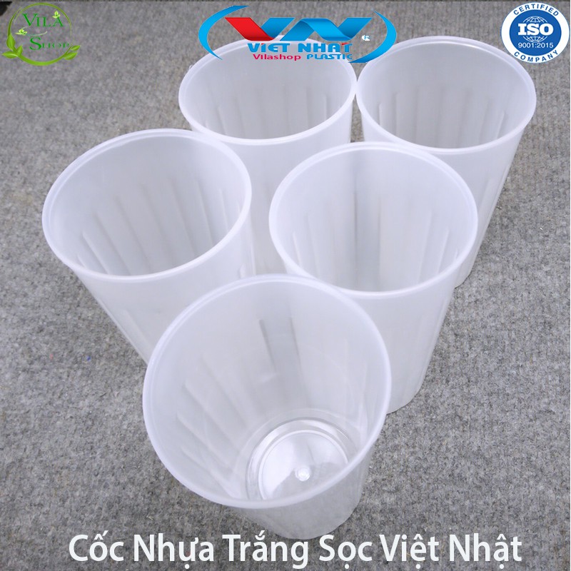 Cốc Uống Nước, Cốc Nhựa Đa Năng 2 Màu Việt Nhật - Cốc Nhựa Sọc. Nhựa PP Nguyên Sinh - Không Mùi - Kháng Khuẩn