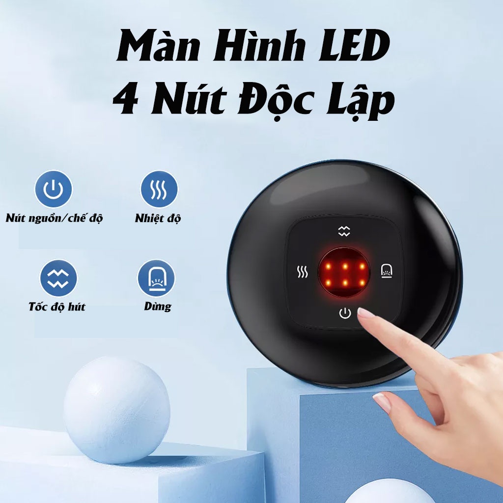 Máy massage cầm tay giác hơi cạo gió A23 không dùng lửa - Bộ giác hơi hút chân không không dây