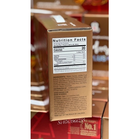 Nước hồng sâm HONG SAM WON PLUS hộp 30 gói 50ml