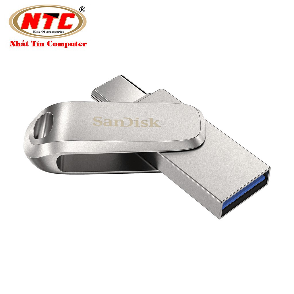k89 USB OTG Sandisk Ultra Dual Drive Luxe USB Type-C 3.một 32GB 150MB/s (Bạc) - Vỏ kim loại 1