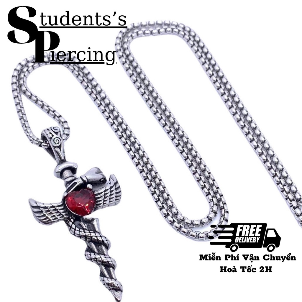 [NOW SHIP] BỘ DÂY CHUYỀN THẬP GIÁ MIX ĐÁ ĐỎ CÁ TÍNH - KHÔNG HAN GỈ