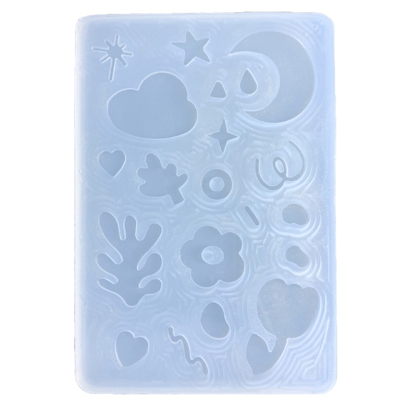 Sa Khuôn Silicone Hình Trái Tim / Mặt Trăng / Trái Tim Làm Móng Nghệ Thuật DIY