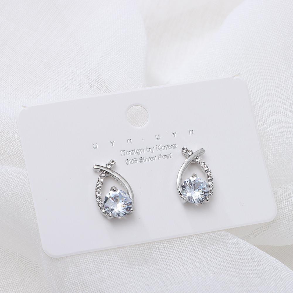 Bông Tai Mạ Vàng 18k Hình Đuôi Cá Xinh Xắn Thời Trang Cho Nữ|Nhẫn Mạ Bạc Đính Đá Pha Lê