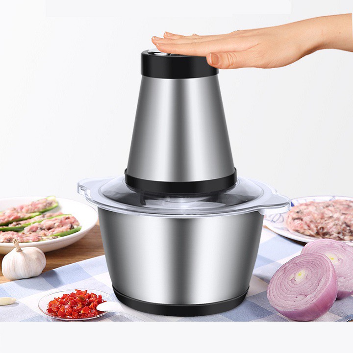 🌟BẢO HÀNH 1 ĐỔI 1🌟 Máy xay thịt, máy xay đa năng, công suất 250W, cối inox304, 4 lưỡi dao sắc bén