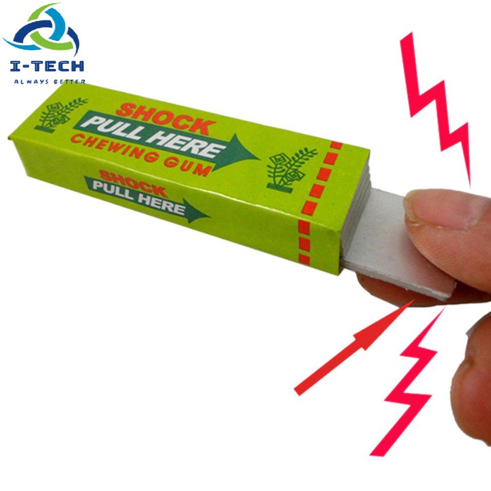 ⚡Khuyến mại⚡Fashionable Unique Fantastic Safety Trick Joke Funny Toys Electric Shock Shocking Chewing Gum Pull Out Head  for Gifts