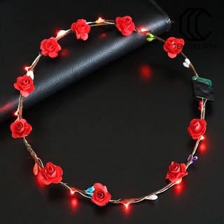[HOT]✧Vòng Hoa Đội Đầu Có Đèn LED