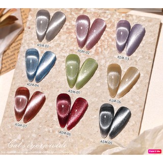 Sơn Gel Mắt Mèo Kim Cương AS Mẫu Mới Chai Đỏ Mã ASM 15ml Chính Hãng