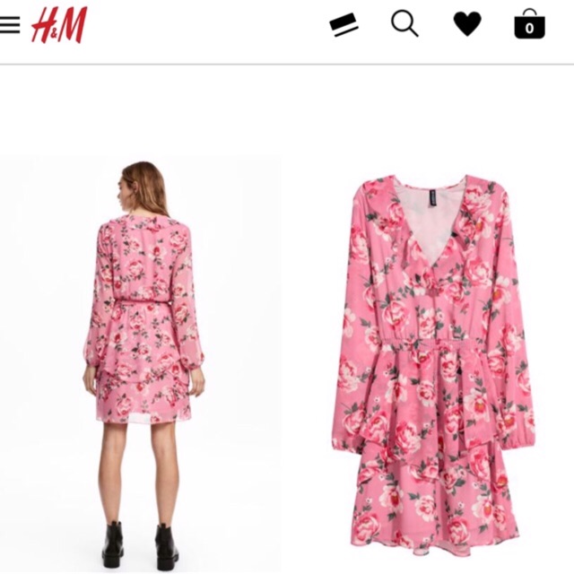 Đầm hoa hồng HM auth