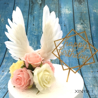 Chữ Happy Birthday Bằng Acrylic Mạ Vàng/Bạc Trang Trí Bánh Sinh Nhật #1