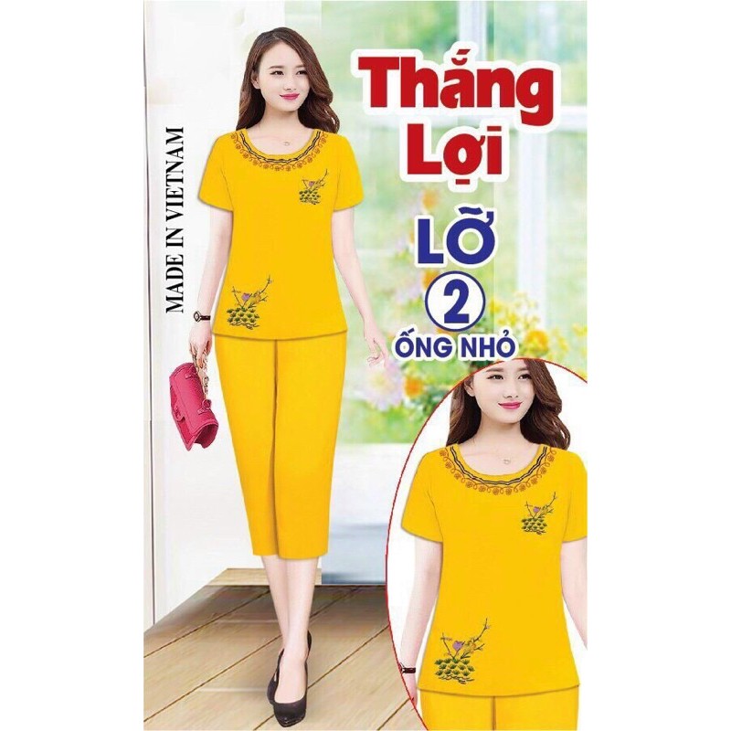 Đồ bộ trung niên vải đũi