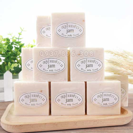 Lốc 12 Cục Xà Phòng Cám Gạo Thái Lan Jam Rice Milk Soap