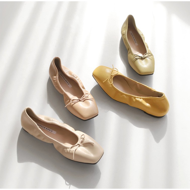 Giày búp bê mũi vuông nơ Sappun Radelli Ribbon Flats