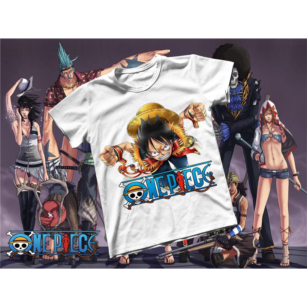 Áo thun Cotton Unisex - Anime - One Piece - One piece băng mũ rơm và những người bạn