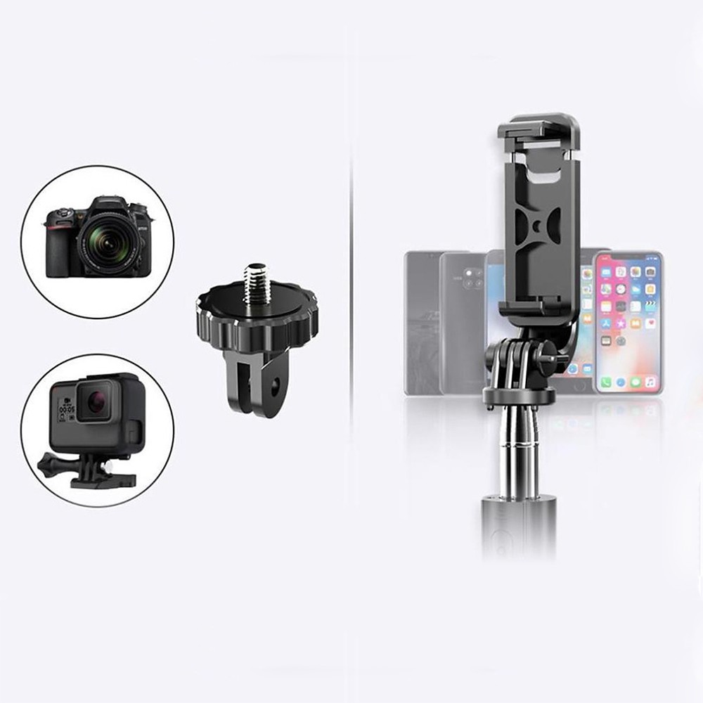 Gậy chụp ảnh 3 chân, gậy tự sướng, tripod đa năng Selfiecom L02 chụp hình bằng remote Bluetooth 4.0 | BigBuy360 - bigbuy360.vn