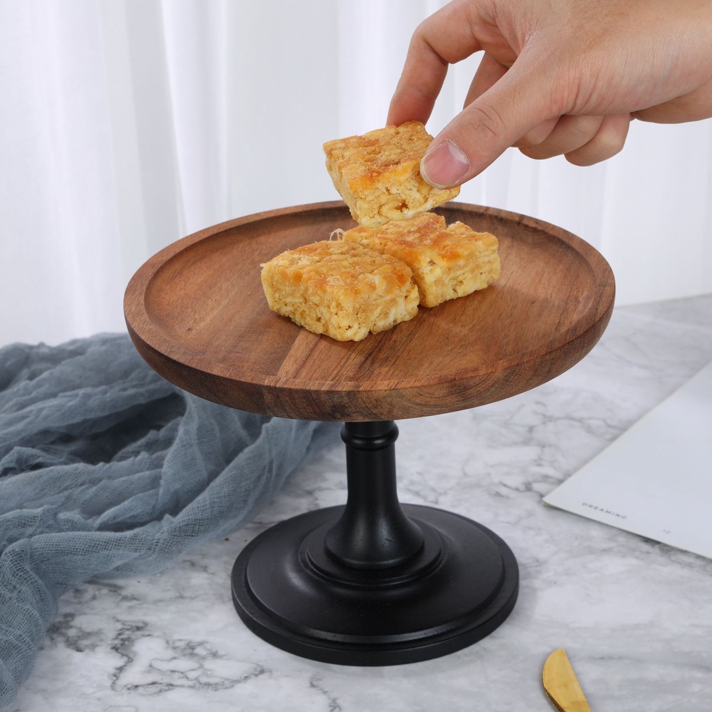 Giá Đỡ Bánh Kem Tròn Bằng Gỗ lzdjhyke3 Tiện Dụng Cho Nhà Bếp