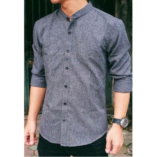 Áo sơ mi nam cổ tàu dài tay, dáng chuẩn, phong cách trẻ trung, năng động, màu sắc đa dạng | BigBuy360 - bigbuy360.vn