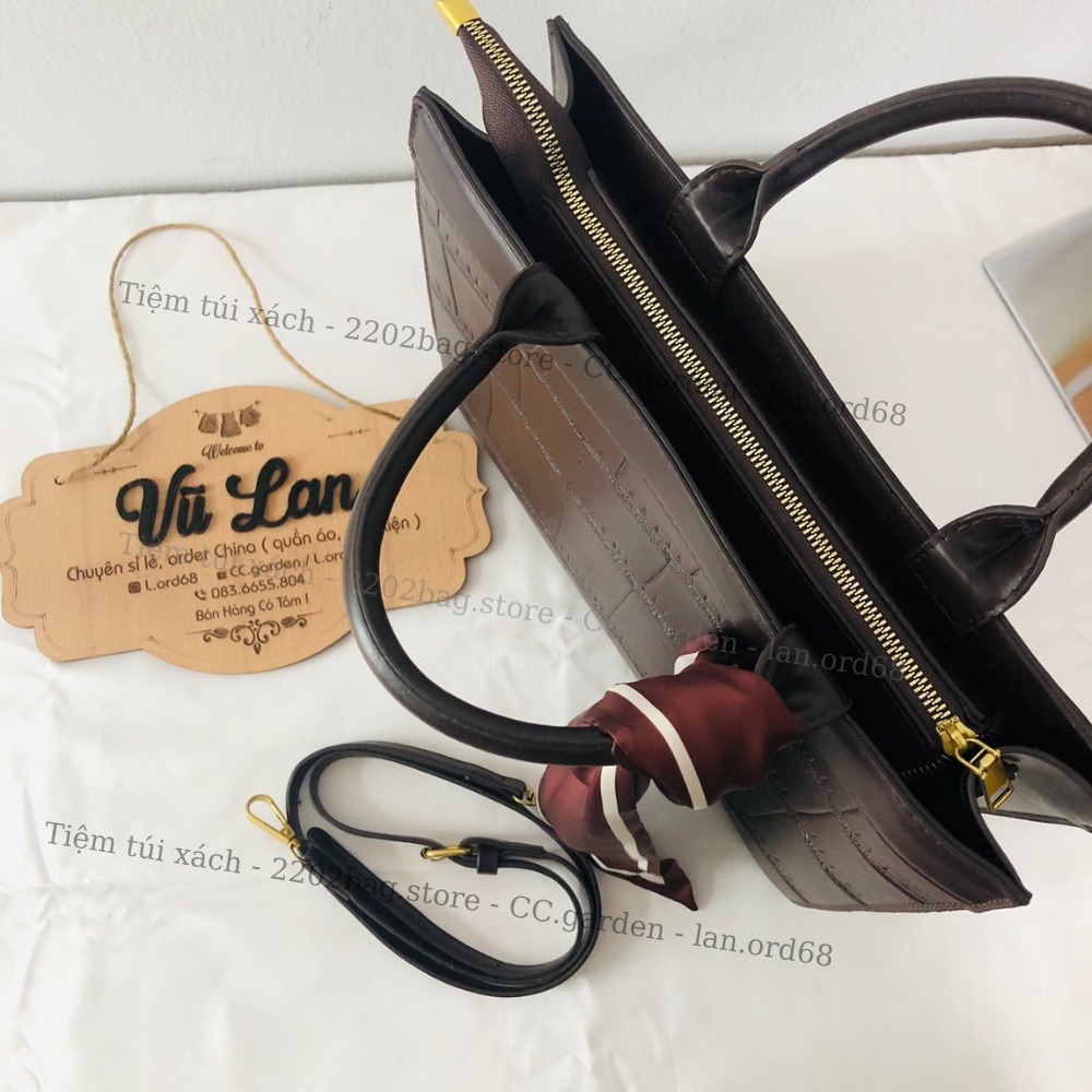 Túi tote da dáng vuông quai xách to đựng vừa A4 túi xách hot nhất năm 2022