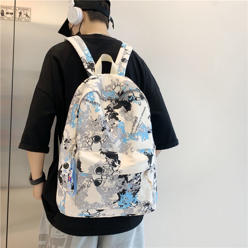 Balo đi học in hình phi hành gia thời trang Hàn Quốc tùy chọn màu sắc cho nam và nữ