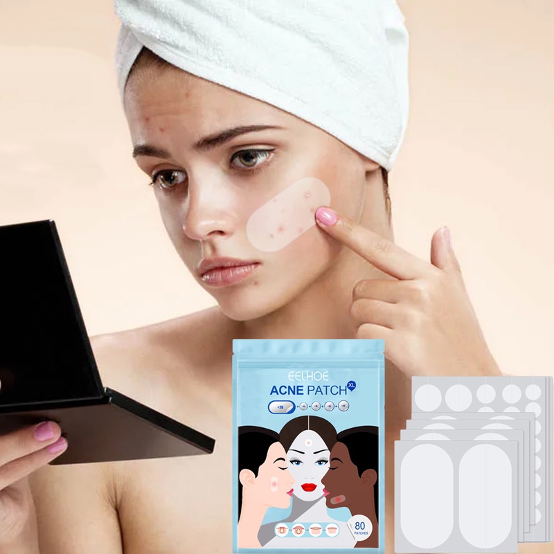 Miếng Dán Hỗ Trợ Giảm Mụn Vô Hình / Nhiều Kích Thước / Chống Thấm Nước Cải Thiện Tình Trạng Mụn Mặt