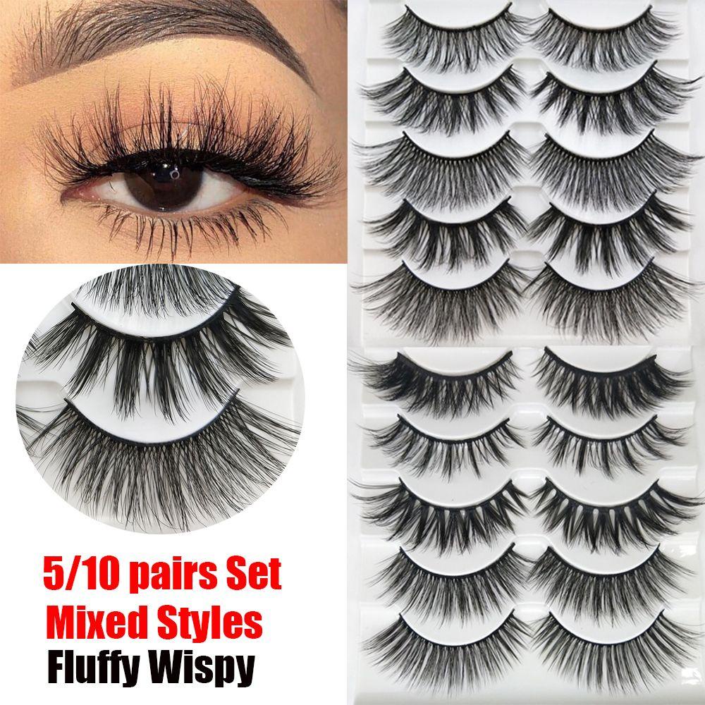Set 5 / 10 Cặp Lông Mi Giả BORAG SKONHED 3D Dài Tự Nhiên