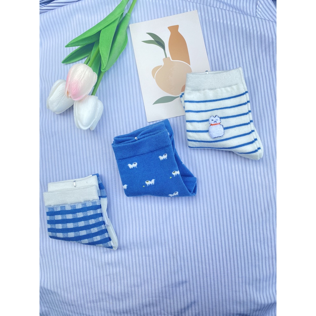 Vớ nữ Mivino tất cổ cao hàn quốc xanh trẻ trung năng động TN219