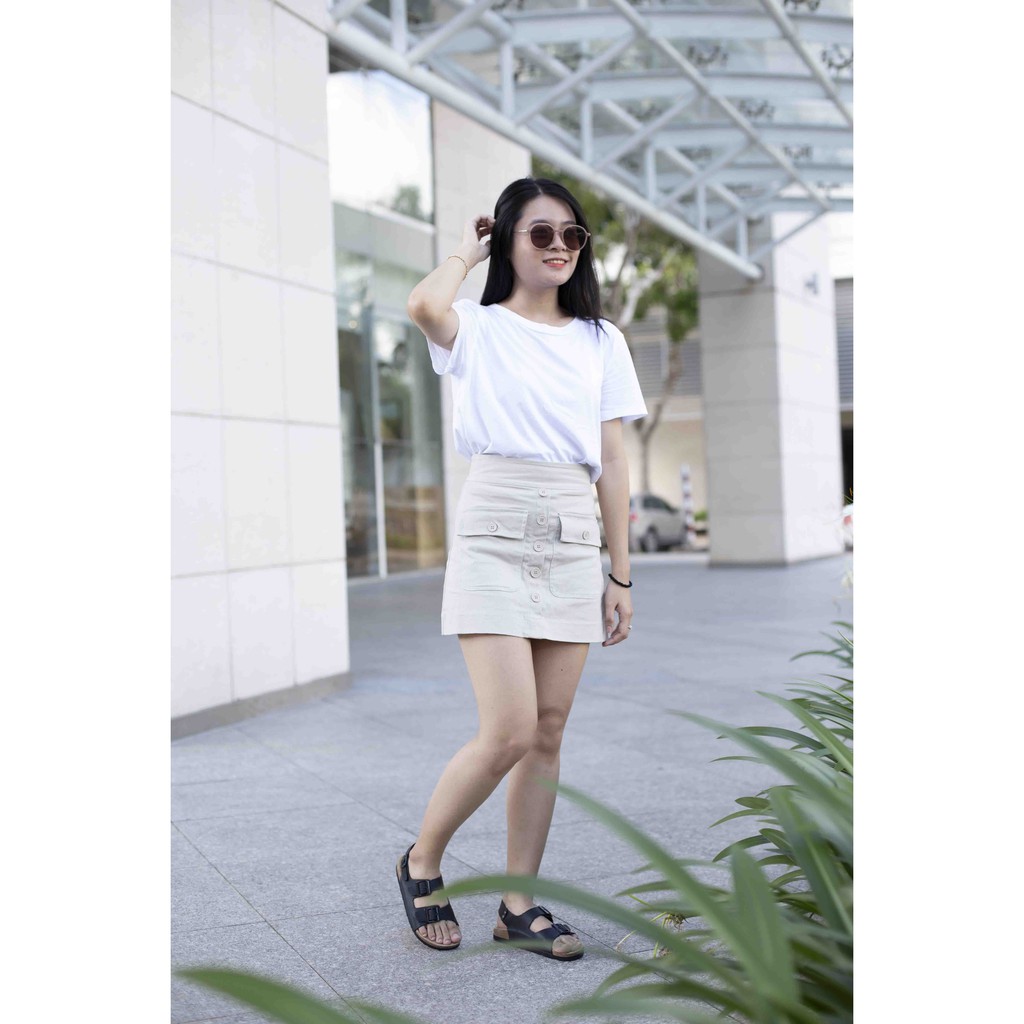 Giày Sandal Unisex HuuCuong 2 khóa da bò đen đế trấu