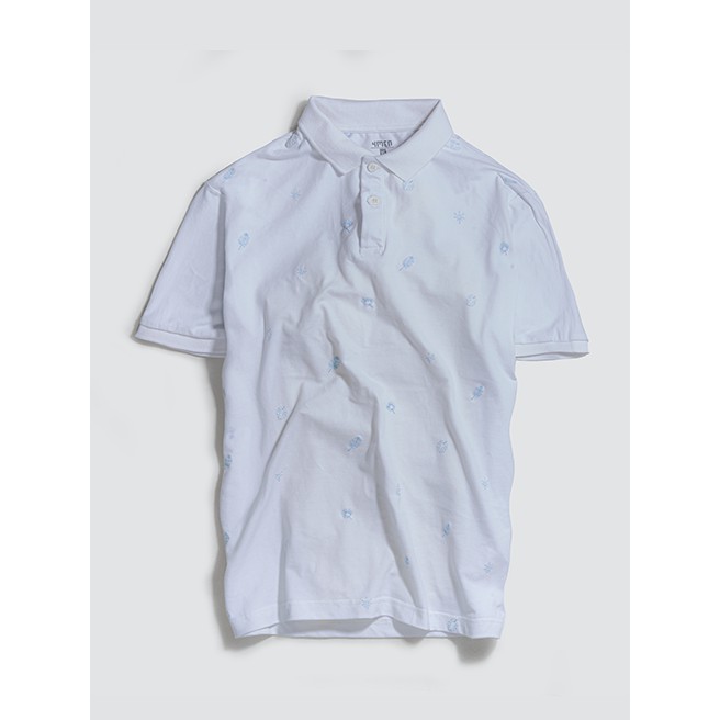 Áo thun polo nam thêu họa tiết 4MEN PO036, áo có cổ trụ ngắn tay, vải cá sấu cotton đẹp phong cách thời thượng | BigBuy360 - bigbuy360.vn