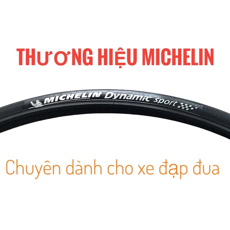 Lốp vỏ xe đạp thể thao đường trường MICHELIN Dynamic Sport 23-622 (700X23C), chuyên dành cho xe đạp thể thao đua (road)