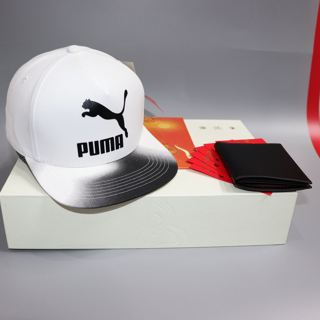 Mũ snapback - Nón hiphop nam nữ mãnh hổ tái xuất trắng lưỡi khói Puma001XK.