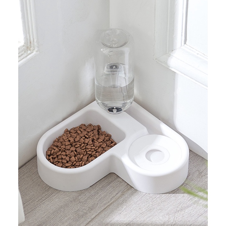Bát ăn và bình nước tự động 2 trong 1 dành cho Chó Mèo - Bát đựng thức ăn và nước tự động cho thú cưng