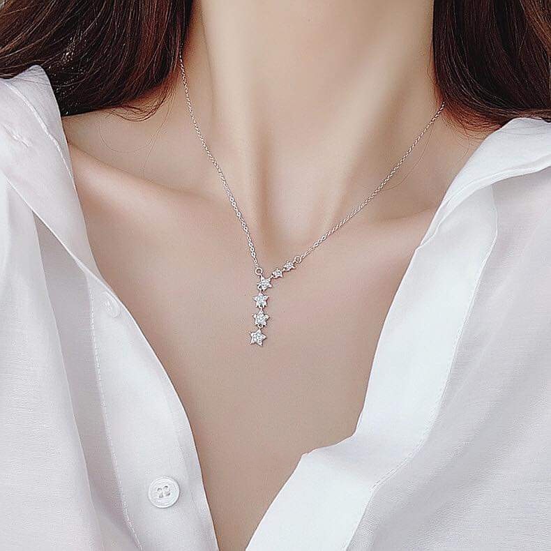 Dây chuyền bạc ta dây thiên hà sao cho nữ_van jw