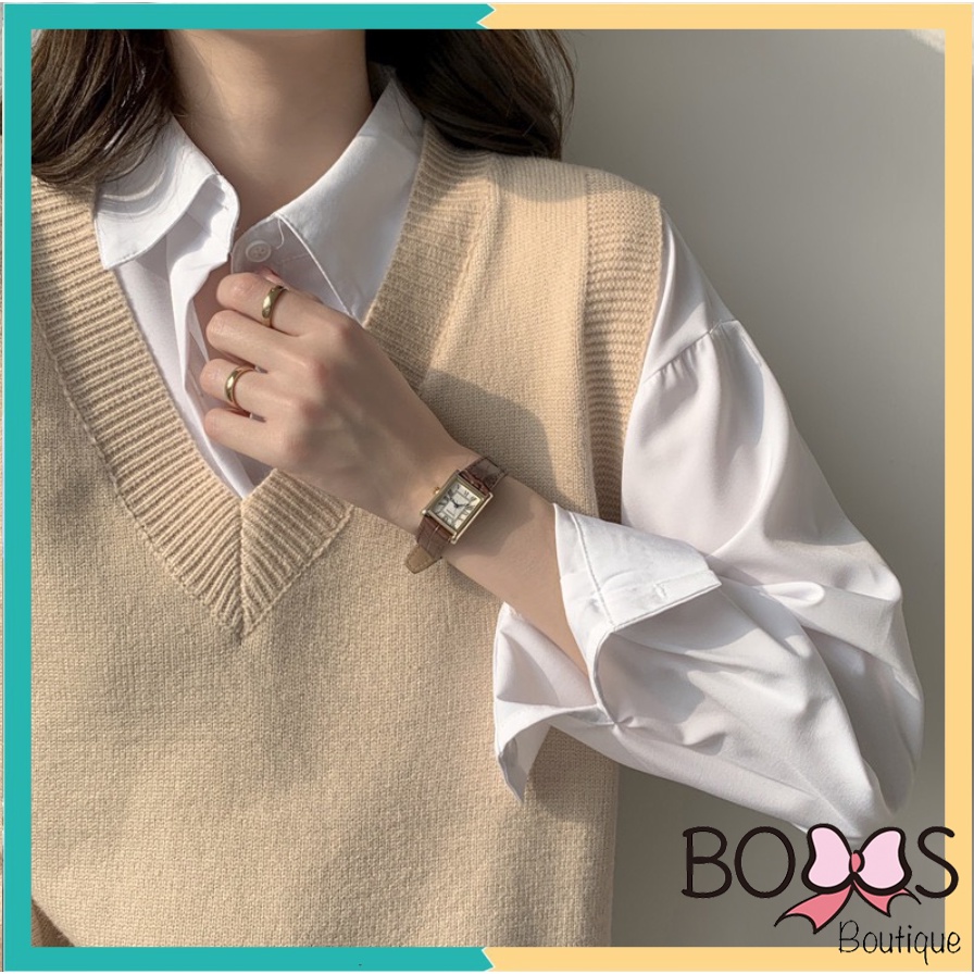 Áo Gile Len Nữ Mỏng Cổ Tim Chất Đẹp Mỏng Mặc 4 Mùa [LMT] | BigBuy360 - bigbuy360.vn