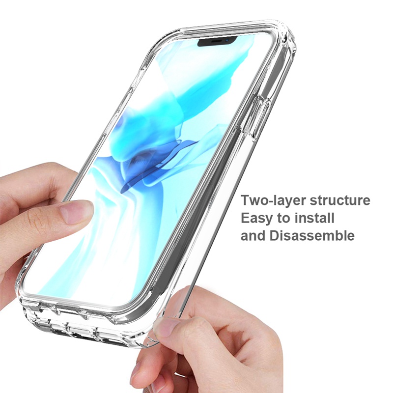Ốp Điện Thoại Hai Lớp Trong Suốt Chống Sốc Cho iPhone 14 Pro Max 12 13 Pro Max 12 13 11 Pro Max X XS Max XR
