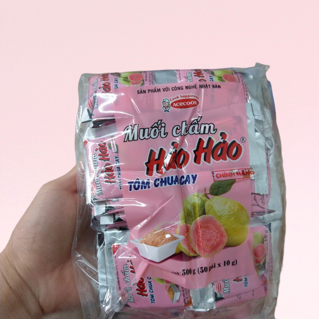 Muối Hảo Hảo tôm chua cay chính hãng gói nhỏ 10g tiện lợi - Combo 10 gói