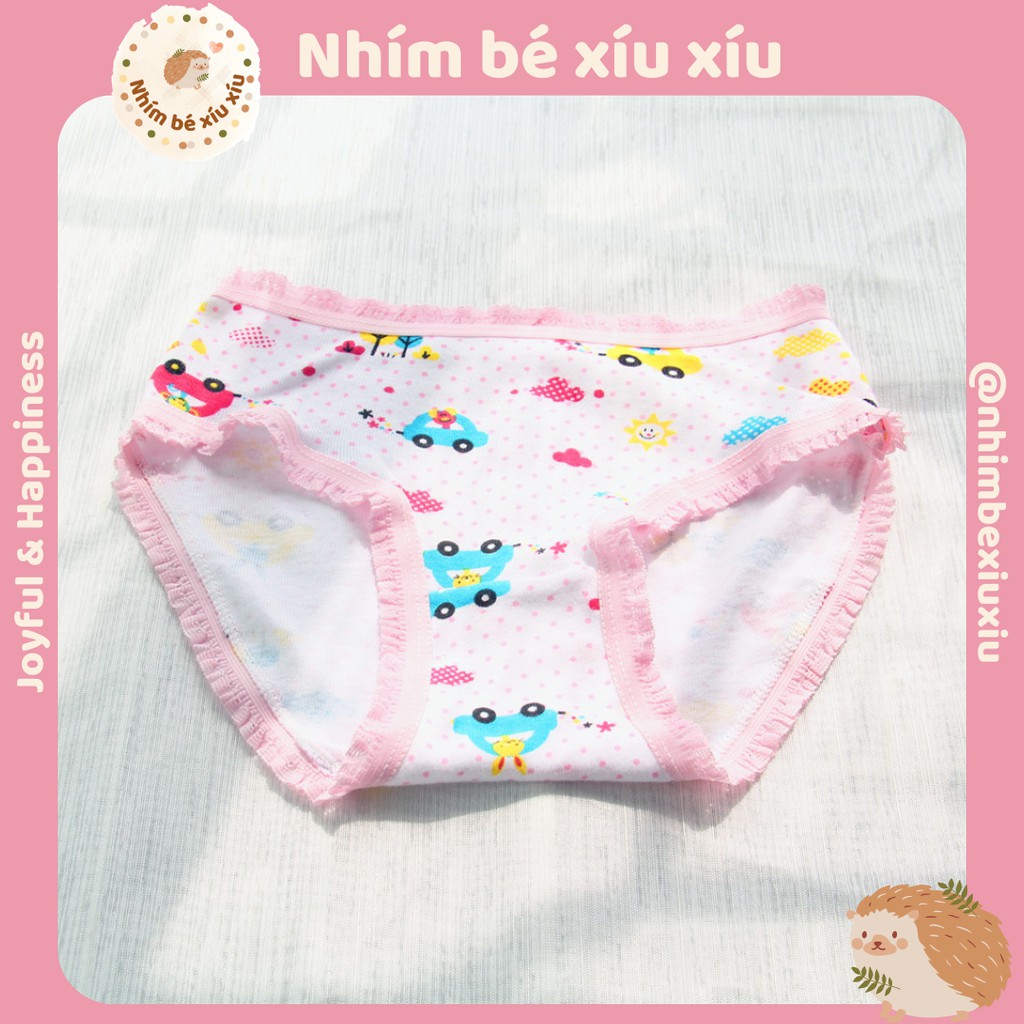 Quần chip bé gái (10-35 kg) quần lót tam giác cotton co giãn tốt