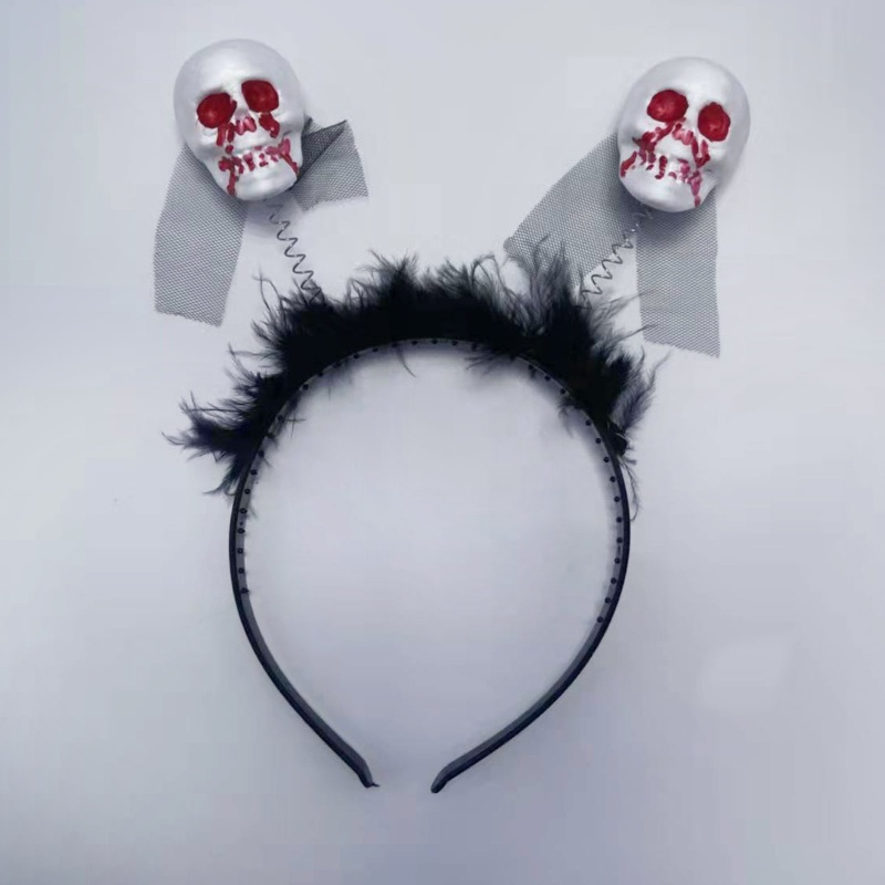 Băng Đô Cài Tóc Hình Đầu Lâu Kinh Dị Cho Tiệc Halloween