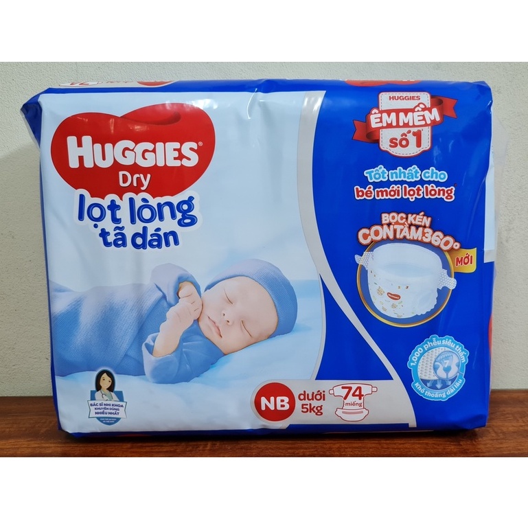 Miếng lót Huggies size NB74 / NB1 56 Bao bọc con từ ngày đầu Mới nhất