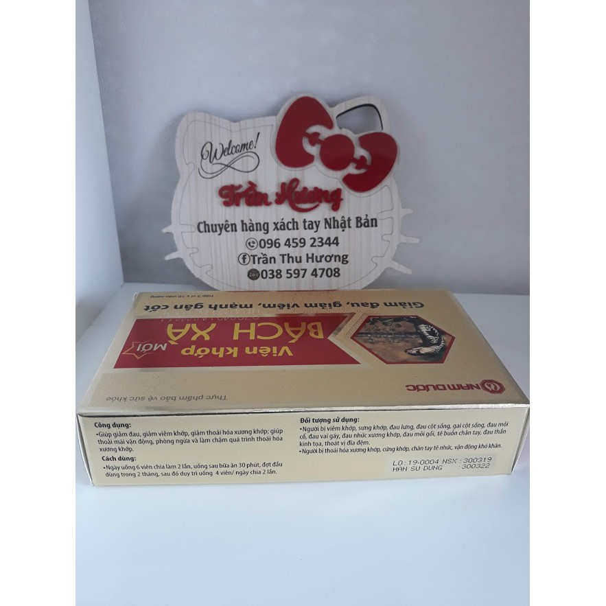 Sản phẩm chính hãng Viên khớp Bách Xà - Hỗ trợ giảm đau, giảm viêm, mạnh gân cốt