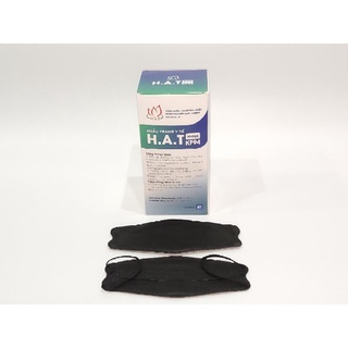 H.A.T MASK Khẩu Trang Y Tế KF94 (Màu Đen có lớp Than Hoạt Tính - Hộp 50 Cái)