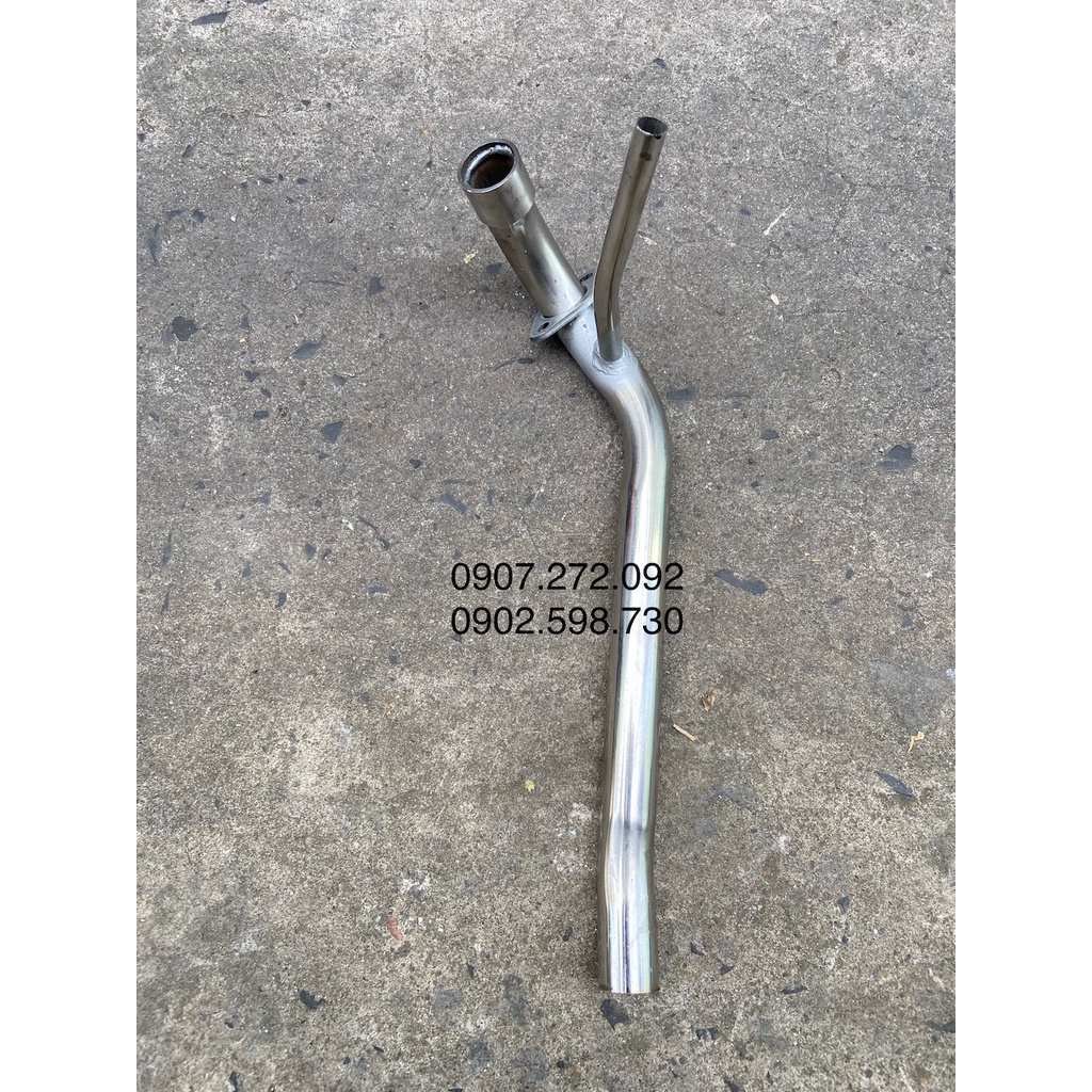 Cổ pô inox 304 gắn pô zin cho SIRIUS xăng cơ