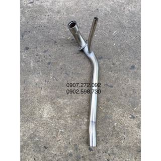 Cổ pô inox 304 gắn pô zin cho sirius xăng cơ